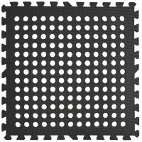 Підлога пазл перфорована - модульне покриття чорне 625x625x10мм (МР50) SW-00000660