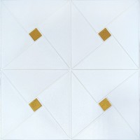 Самоклеюча 3D панель золоті квадрати 700x700x6,5мм (373) SW-00001354