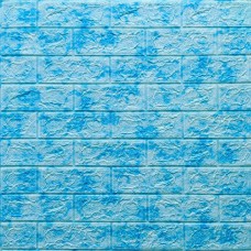 Самоклеящаяся 3D панель Sticker wall мрамор голубой 65, 700x770x5мм