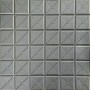 Самоклеюча декоративна 3D панель квадрат срібло 700x700x8мм (177) SW-00000188
