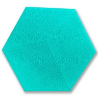 Декоративний самоклеючий шестикутник 3D блакитний 1105, 200x230х5мм