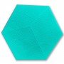Декоративный самоклеящийся шестиугольник 3D голубой 1105, 200x230х5мм