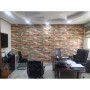 Самоклеюча 3D панель Sticker wall мікс синє дерево 46, 700x770x5мм
