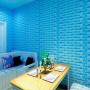 Самоклеящаяся 3D панель Sticker wall мрамор голубой 65, 700x770x5мм