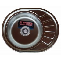 Кухонна мийка з нержавіючої сталі Platinum ДЕКОР 5745 (0,6/170 мм)