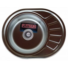 Кухонна мийка з нержавіючої сталі Platinum ДЕКОР 5745 (0,6/170 мм)
