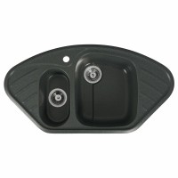 Гранітна мийка для кухні Platinum 9250UW LARGO глянець Антрацит