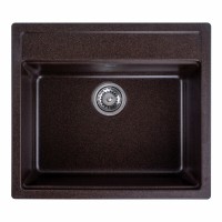 Гранітна мийка для кухні Platinum 5751 NIKA глянець Шоколад