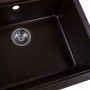 Гранітна мийка для кухні Platinum 5751 NIKA глянець Шоколад
