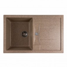 Гранітна мийка для кухні Platinum 7850 TROYA матова Карамель