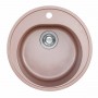 Гранітна мийка для кухні Platinum 510 LUNA матова Мокко