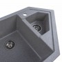 Гранітна мийка для кухні Platinum 9950 PANDORA матова Сіра