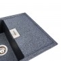 Гранітна мийка для кухні Platinum 8650 DIAMOND матова (графіт)