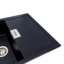 Гранітна мийка для кухні Platinum 8650 DIAMOND матова (чорна)