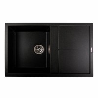 Гранітна мийка для кухні Platinum 7950 Selena матова Чорна (Gold)