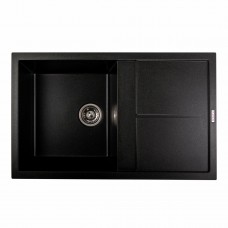 Гранітна мийка для кухні Platinum 7950 Selena матова Чорна (Gold)