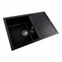 Гранітна мийка для кухні Platinum 7950 Selena матова Чорна (Gold)