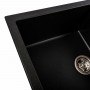Гранітна мийка для кухні Platinum 7950 Selena матова Чорна (Gold)