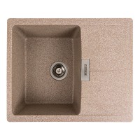Гранітна мийка для кухні Platinum 6250 ZIRKONE матова карамель
