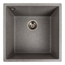 Гранітна мийка для кухні Platinum 4040 RUBA матовий сірий