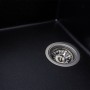 Гранітна мийка для кухні Platinum 6550 LOTOS матовий Чорний металік