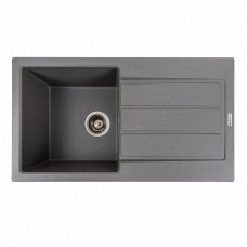 Гранітна мийка для кухні Platinum 7843 SOLID матовий Сірий мусон