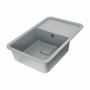 Гранітна мийка для кухні Platinum 7850 CUBE матова Сірий металік