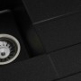 Гранітна мийка для кухні Platinum 7850W TOSKANA матова Чорний металік