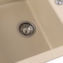 Гранітна мийка для кухні Platinum 7850 TROYA матова Айворі