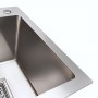 75*41 Мийка на дві чаші нержавійка Platinum Handmade HDB (квадратний сифон, 3.0/1.0)