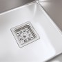 75*41 Мийка на дві чаші нержавійка Platinum Handmade HDB (квадратний сифон, 3.0/1.0)