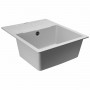 Гранітна мийка для кухні Platinum 5851 ARIA матова Біла в крапку