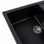 Гранітна мийка для кухні Platinum 7950 Selena матова Чорний металік