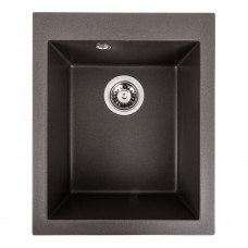 Гранітна мийка для кухні Platinum 4150 SOKIL матова Темна скеля