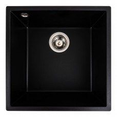 Гранітна мийка для кухні Platinum 4040 RUBA матовий чорний
