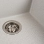 Гранітна мийка для кухні Platinum 4040 RUBA матова біла в крапку