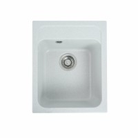 Гранітна мийка для кухні Platinum 4050 RUBY глянець Біла в крапку