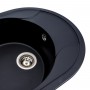 Гранітна мийка для кухні Platinum 5847 ONYX матова (чорна)