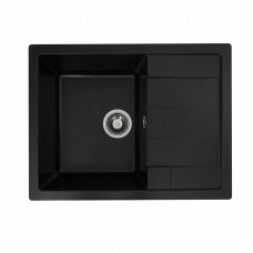 Гранітна мийка для кухні Platinum 6550 INTENSO матова Чорна GOLD