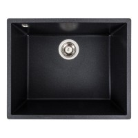 Гранітна мийка для кухні Platinum 5444 OASIS матовий Карбон