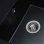 Гранітна мийка для кухні Platinum 5851 ARIA матова Чорна