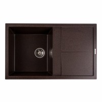 Гранітна мийка для кухні Platinum 7950 Selena матова Шоколад
