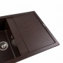 Гранітна мийка для кухні Platinum 7950 Selena матова Шоколад