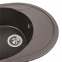 Гранітна мийка для кухні Platinum 5847 ONYX матова Темна скеля