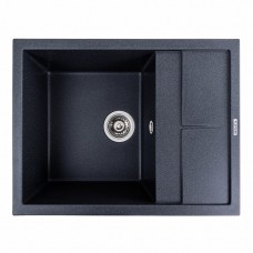 Гранітна мийка для кухні Platinum 6550 LOTOS матовий Карбон