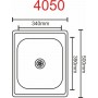 Кухонна врізна мийка з нержавіючої сталі Platinum САТИН 4050 (0,5/160 мм)