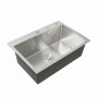 Кухонна мийка Platinum Handmade 650х450х220 (товщина 3,0/1,5 мм корзина та дозатор в комплекті)