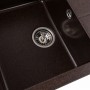 Гранітна мийка для кухні Platinum 6550 INTENSO матова Шоколад
