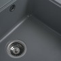 Гранітна мийка для кухні Platinum 5852 VESTA матова Сірий металік
