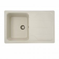Гранітна мийка для кухні Platinum 7850 VERONA матова Біла в крапку